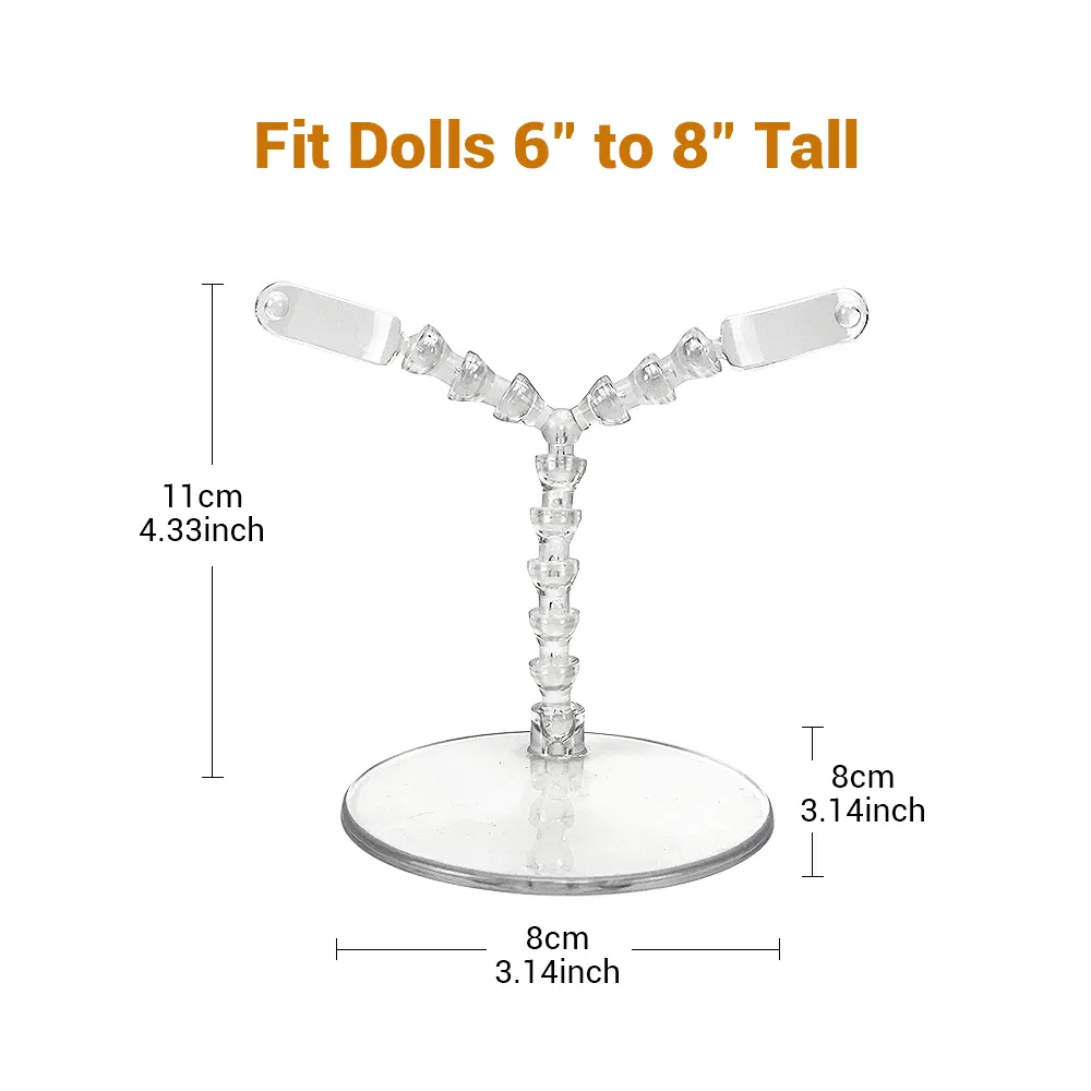 Plastic Particles Acrylic Adjustable Angle Doll Display Rack Placement Rack