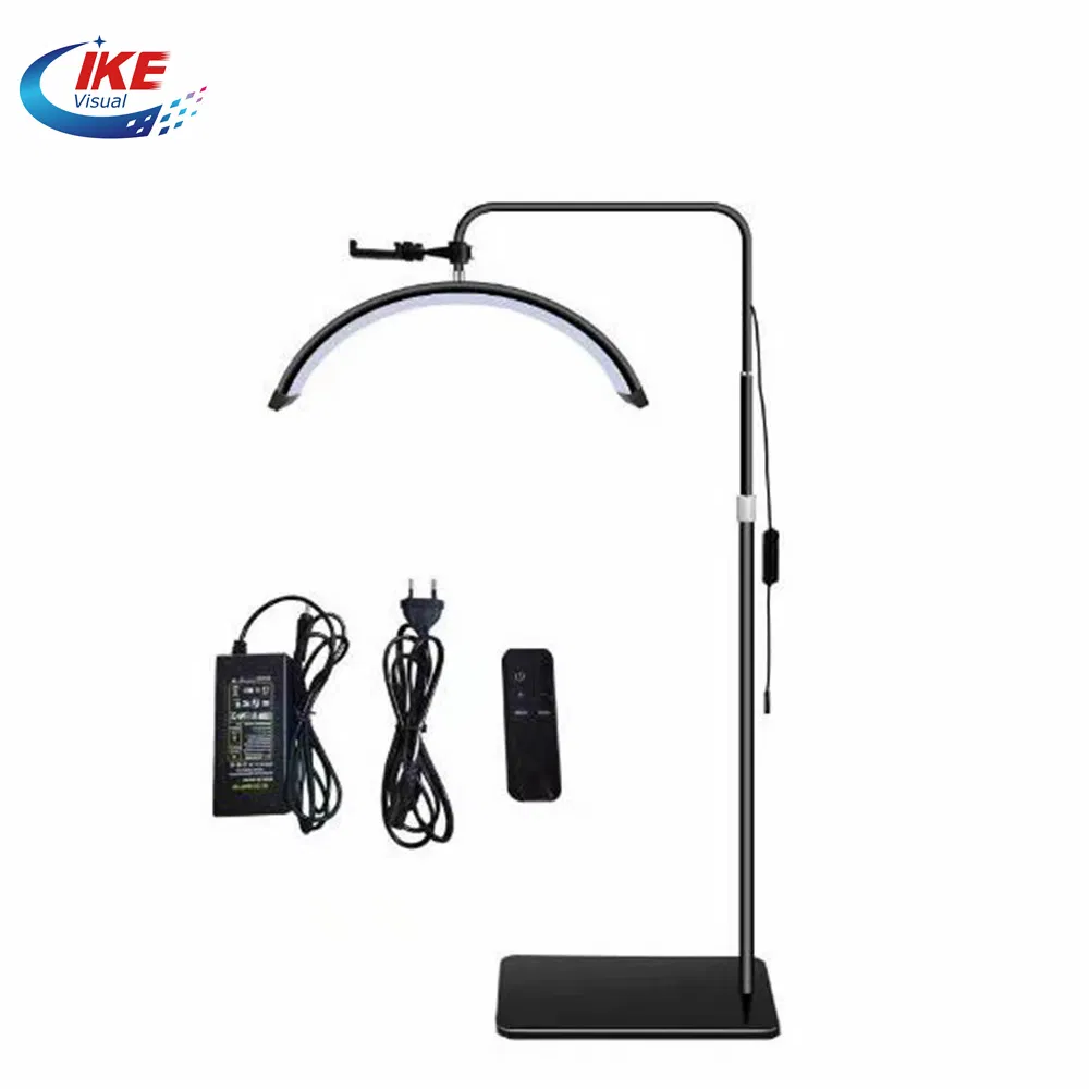 Moon Light LED Eyelash Light Half Moon Floor Stand Beauty Tattoo Lamps for Eyebrow Salon Lash