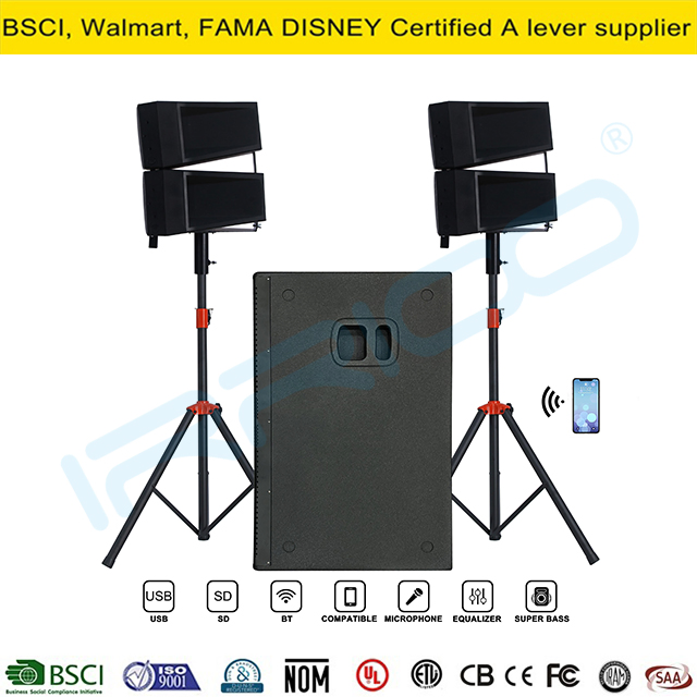 DSP 2.1 High-Power Dual 12inch Line Array System Professional Audio Subwoofers Bluetooth Party Professional PA Speaker Bocina Parlante Audio