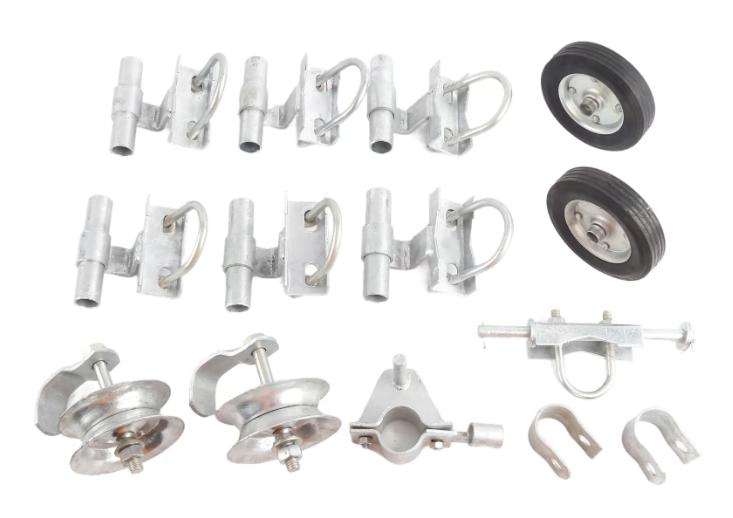 Galvanized Steel Chain Link Fence Sliding Rolling Gate Hardware Kit