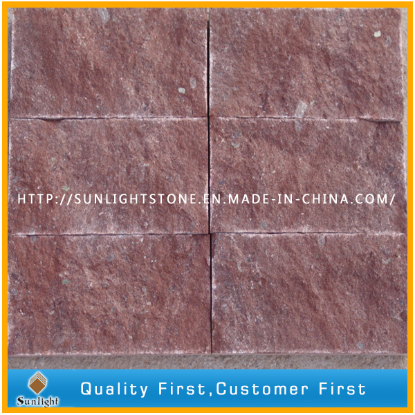 Natural Cheap Red Granite Mosaic Paver Stone for Garden and Park