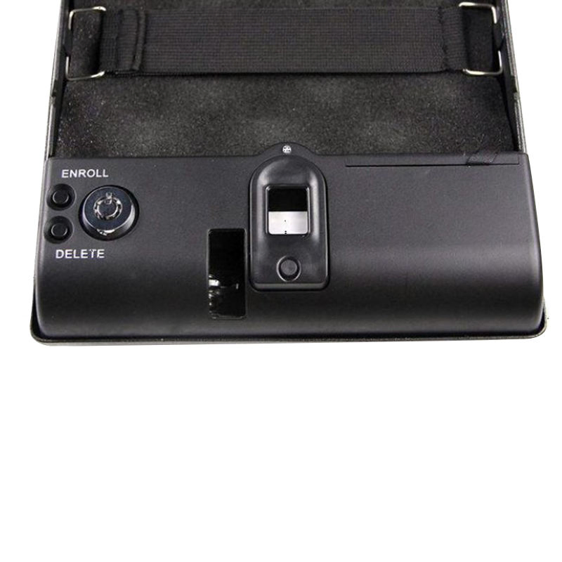 Portable Security Steel Safe Case Lockbox Fingerpint Gun Safe Box Lock