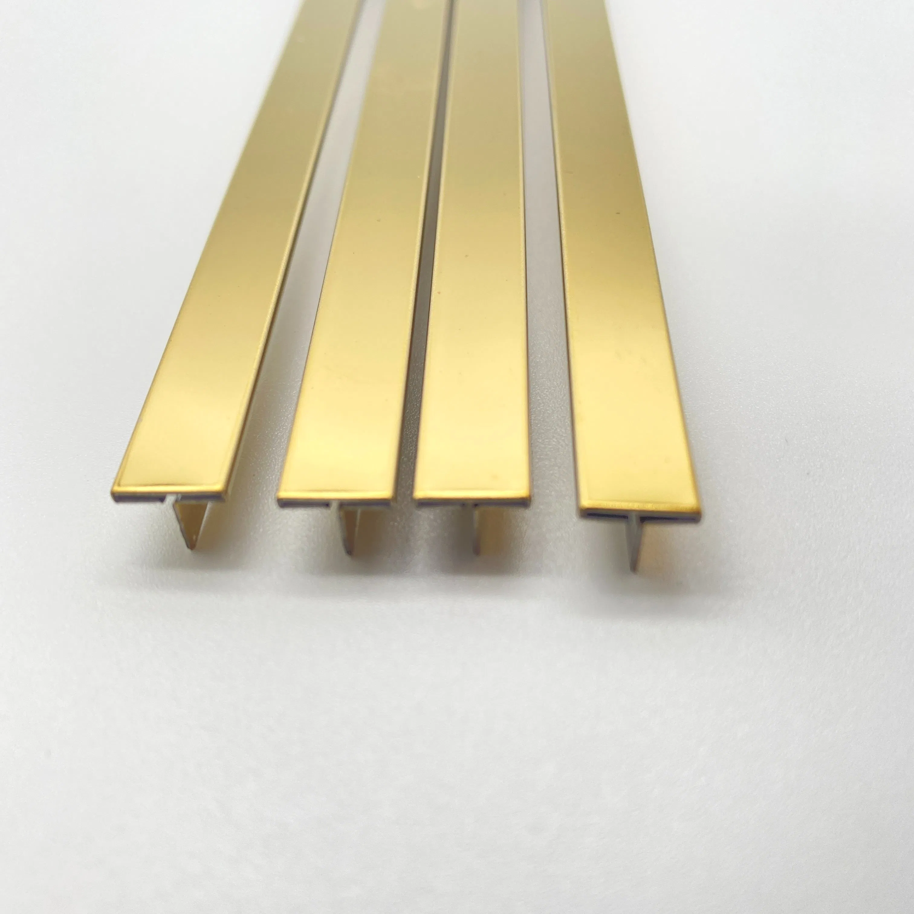 Metal Accessories 304 U Shape Stainless Steel Tile Trim Rose Gold for Kitchen