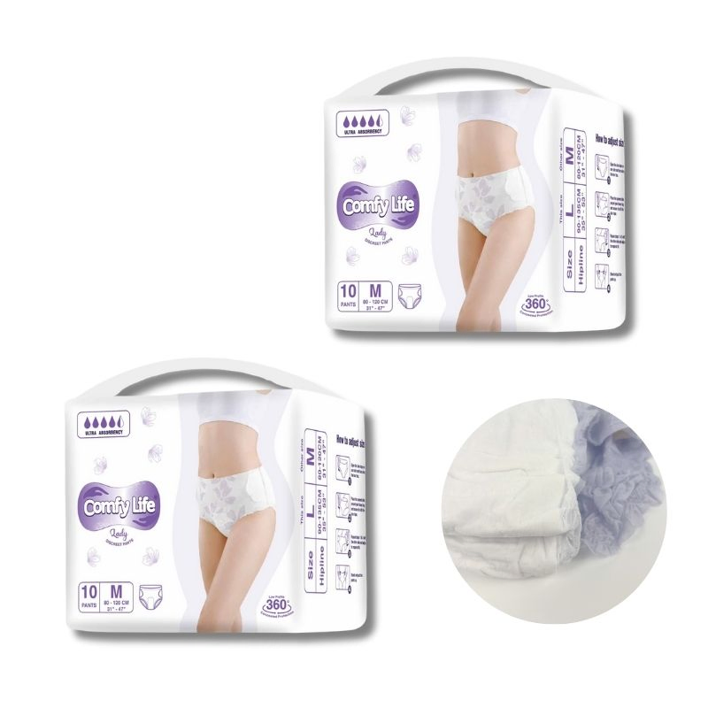 Customized Super Absorbent Breathable Adult Incontinence Underwear Panties Women Menstrual Period Pants