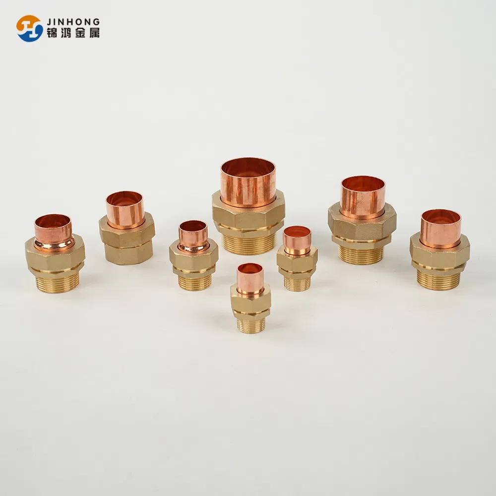 Jh Factory Customized Brass Male and Female Unions to Connect Copper Pipes