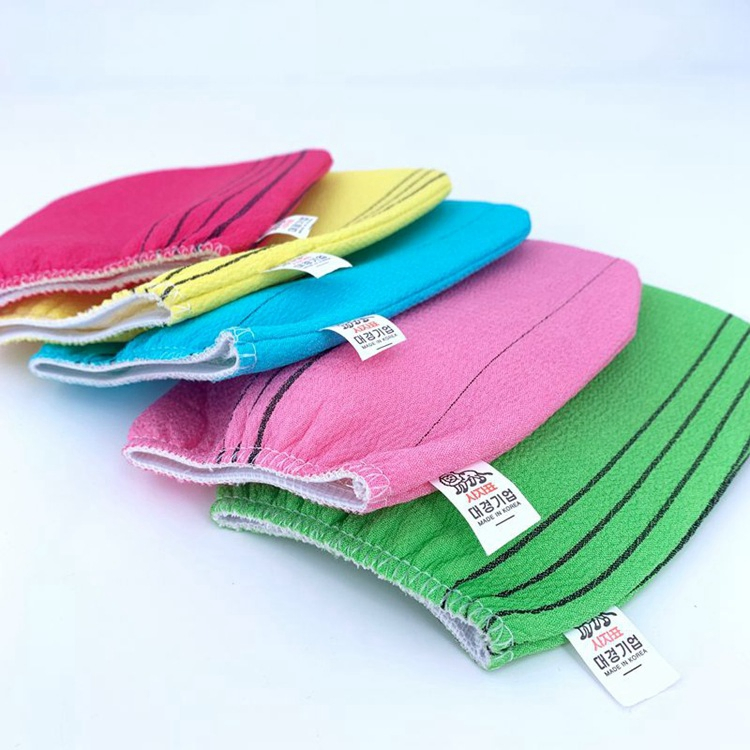 Hot Sale Korean Dead Skin Removal SPA Bathing Sponge Body Scrubber Shower Exfoliater Washcloth Bath Mitt Exfoliating Gloves