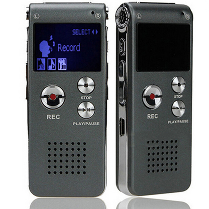 8g Card LCD Rechargeable Stereo Playback Speaker USB Voice Recorder