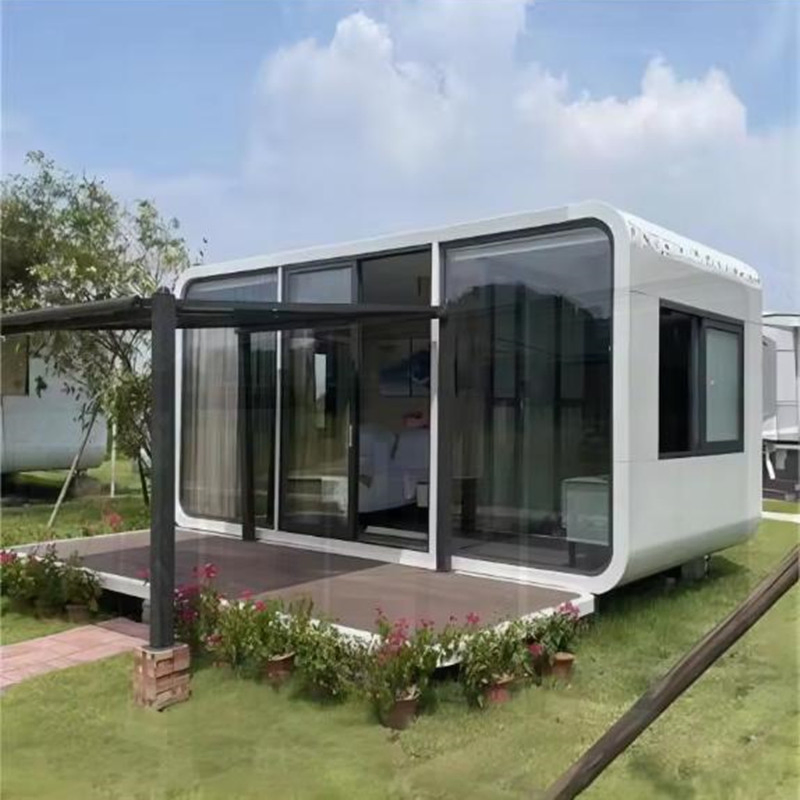 Commercial Two Bedroom Prefab Tiny Apple Pod Smart Apple Cabin 40FT Space Capsule