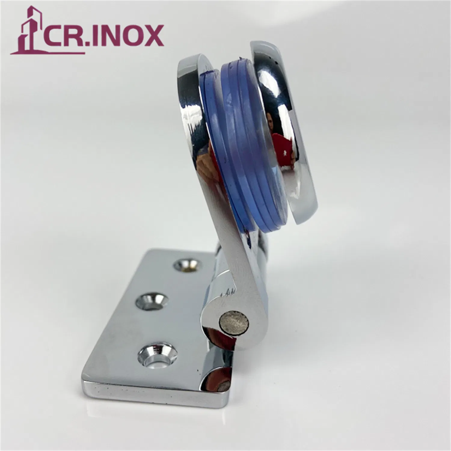 Small Size Bathroom Glass Hinge for Glass Circular Corner Pivot Clamp Glass Shower Door Hinge