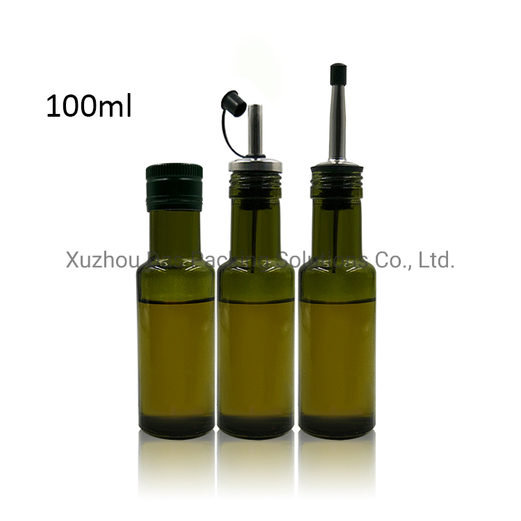 100ml Round Dark Green Marasca Glass Bottle Olive Oil Bottle