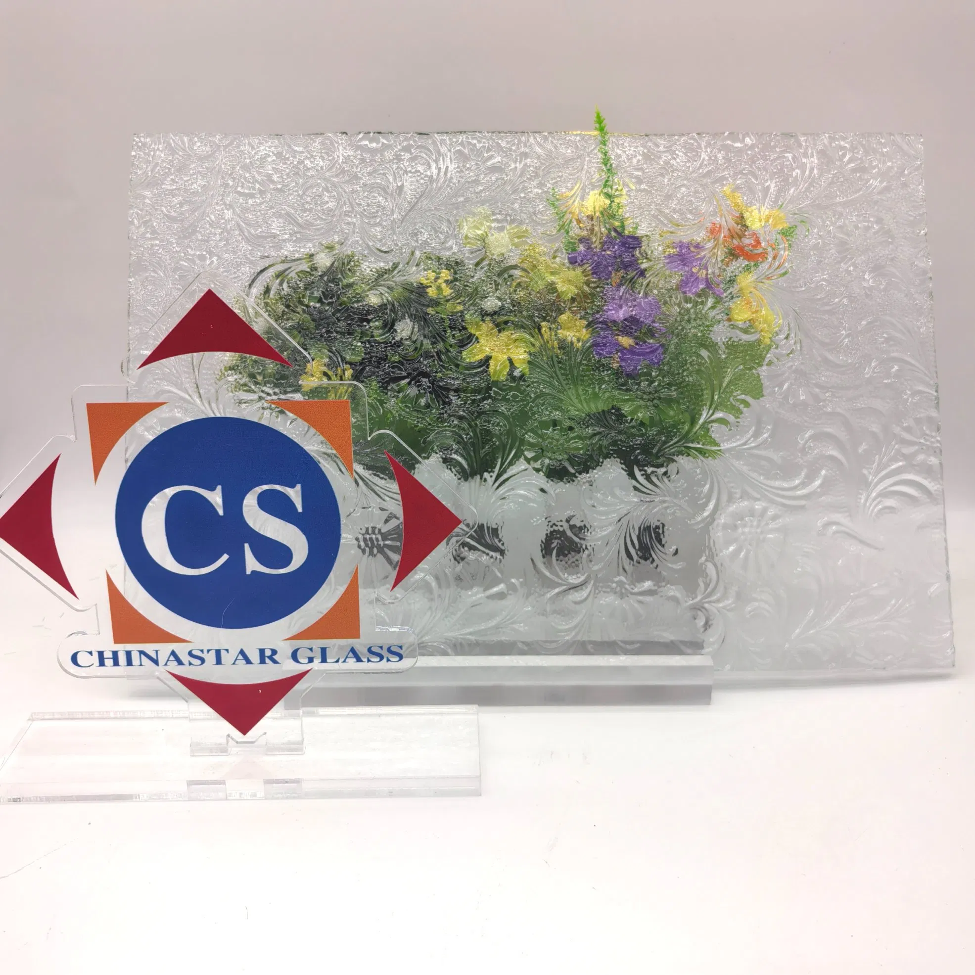 3/3.5/4/4.5/5/5.5/6/8/10mm Bronze/Blue/Green/Yellow/Grey Chrysanthemum Flower Patterned Glass for Doors/Windows/Furniture/Living Room Glass