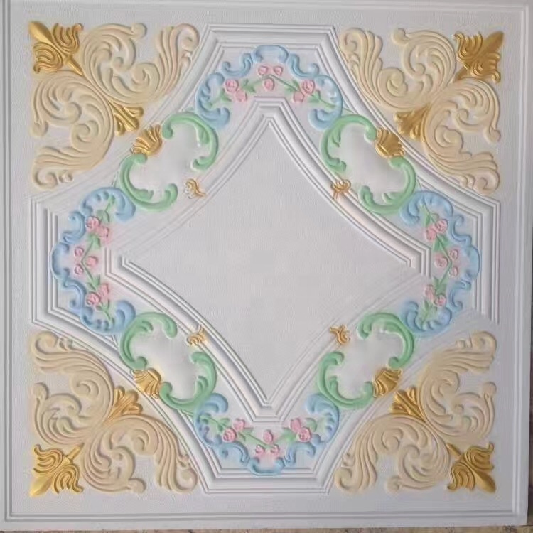 60X60 Grg Glass Fiber Reinforced Gypsum Ceiling Board Best Price Suspended PVC Gypsum Ceiling Board