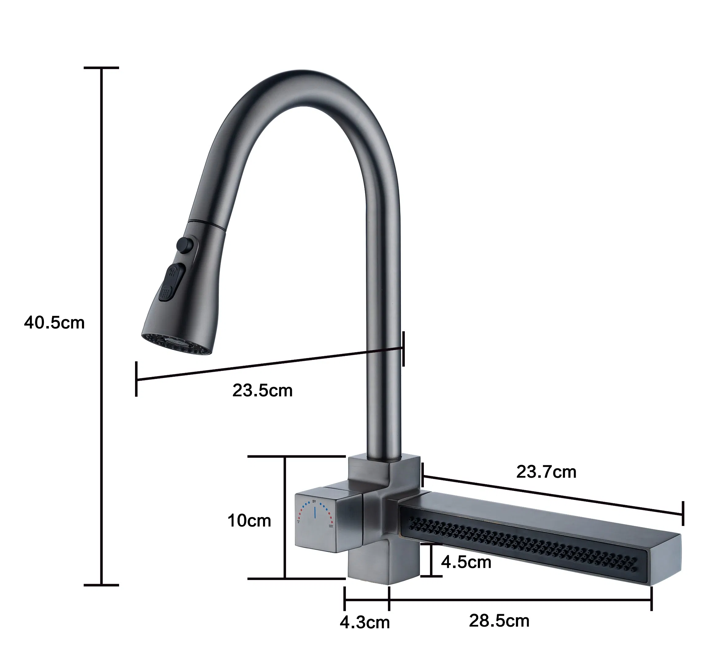 Smart Pull-out Spray Head Brass Faucets Intelligent Kitchen Sink Mixer Waterfall Faucets