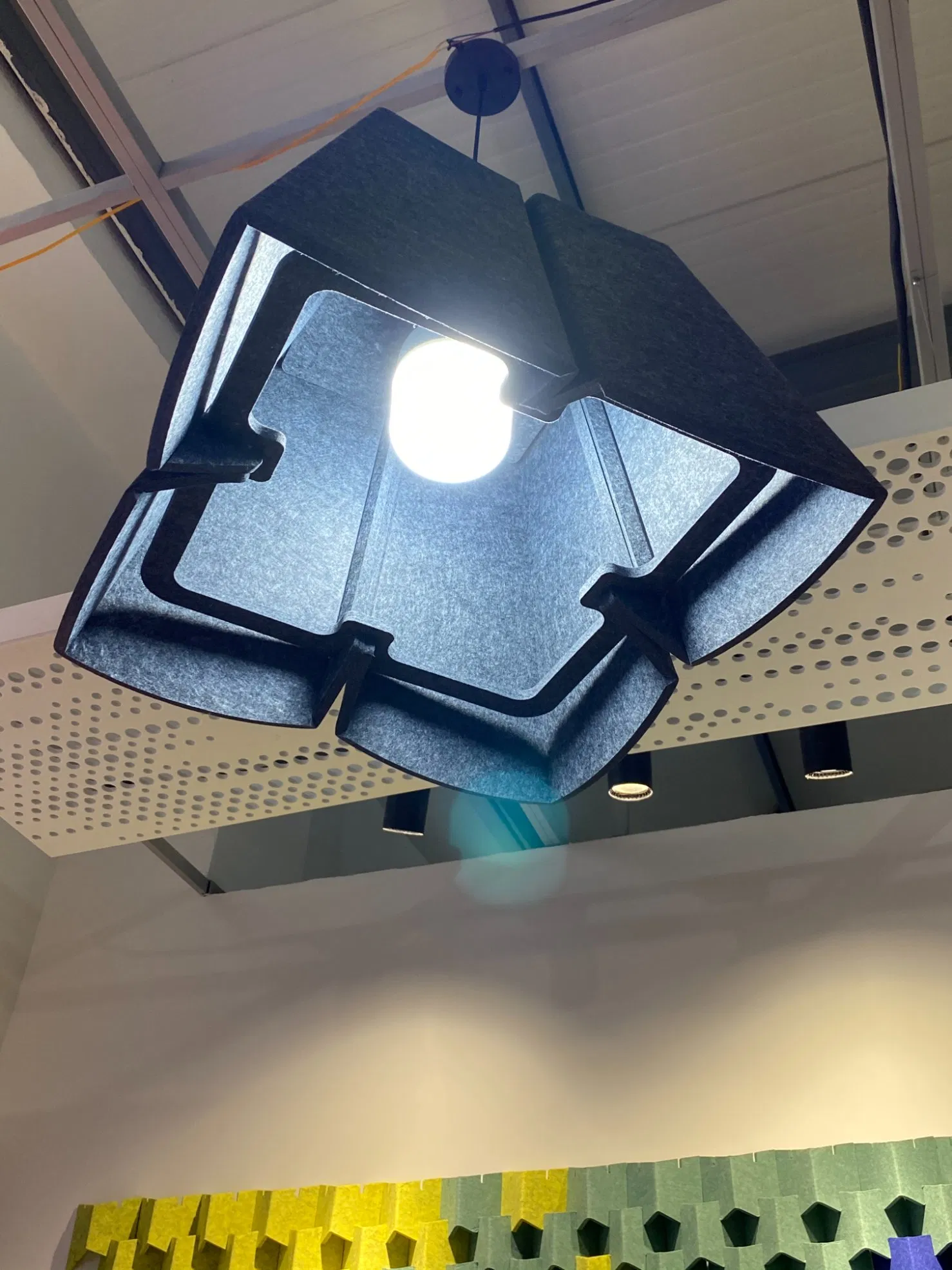 Polyester Fiber Pet Felt Acoustic Noise Reduction Lighting Acoustic Pendant Lamp