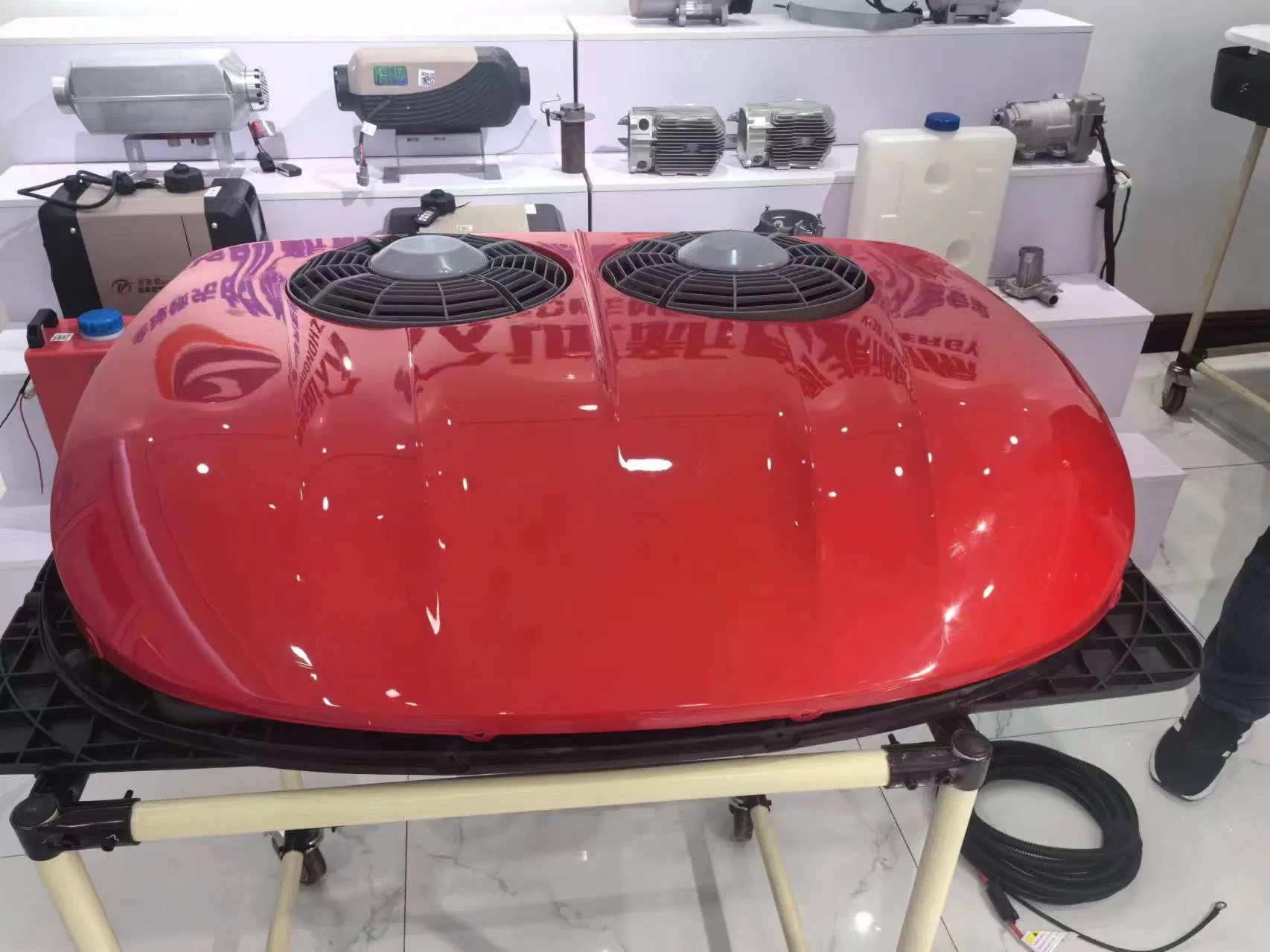 Factory Price 12V 24V Double Fans Rooftop Integrated Truck Parking Air Conditioners Energy Saving for Trucks, Rvs, Mini Buses, Excavators, Agricultural Vehicle