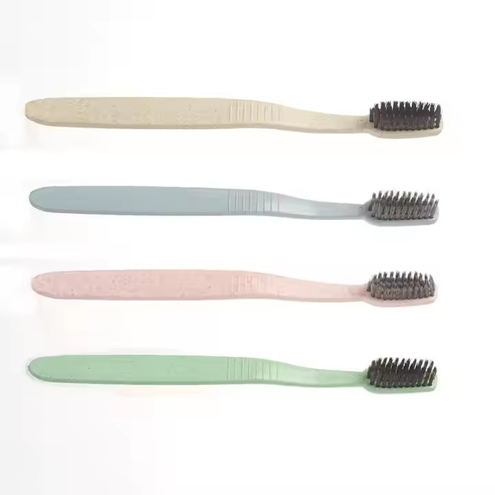 Wholesale Wheat Straw Handle Cheap Toothbrush for Hotel Tooth Brush