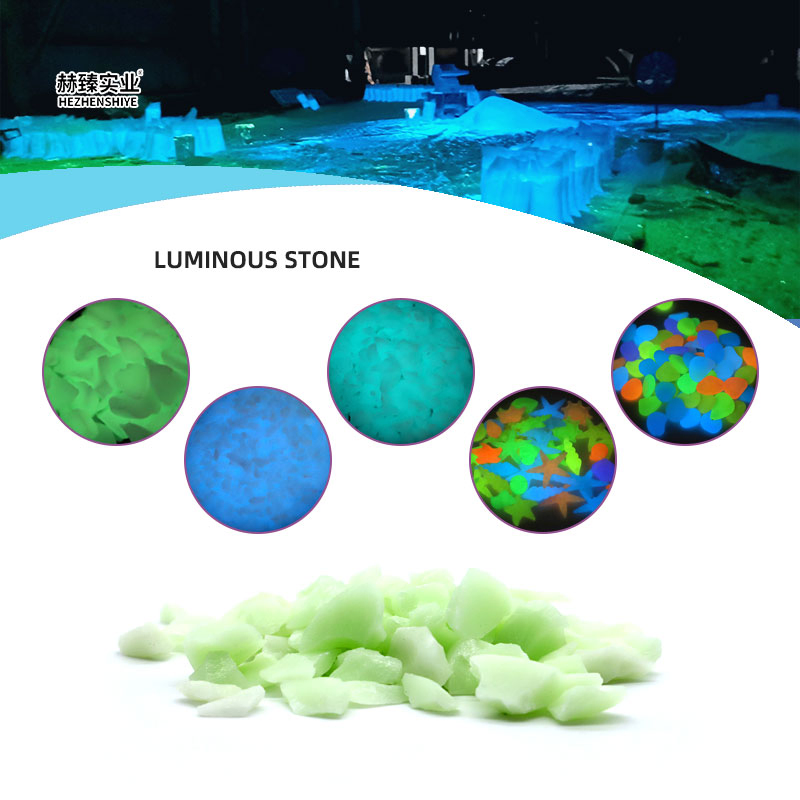 High-Contrast Luminescent Stone Glass, Such as Luminescent Pebbles and Resin Luminescent Stones, Are Used in Decorative Landscaping.