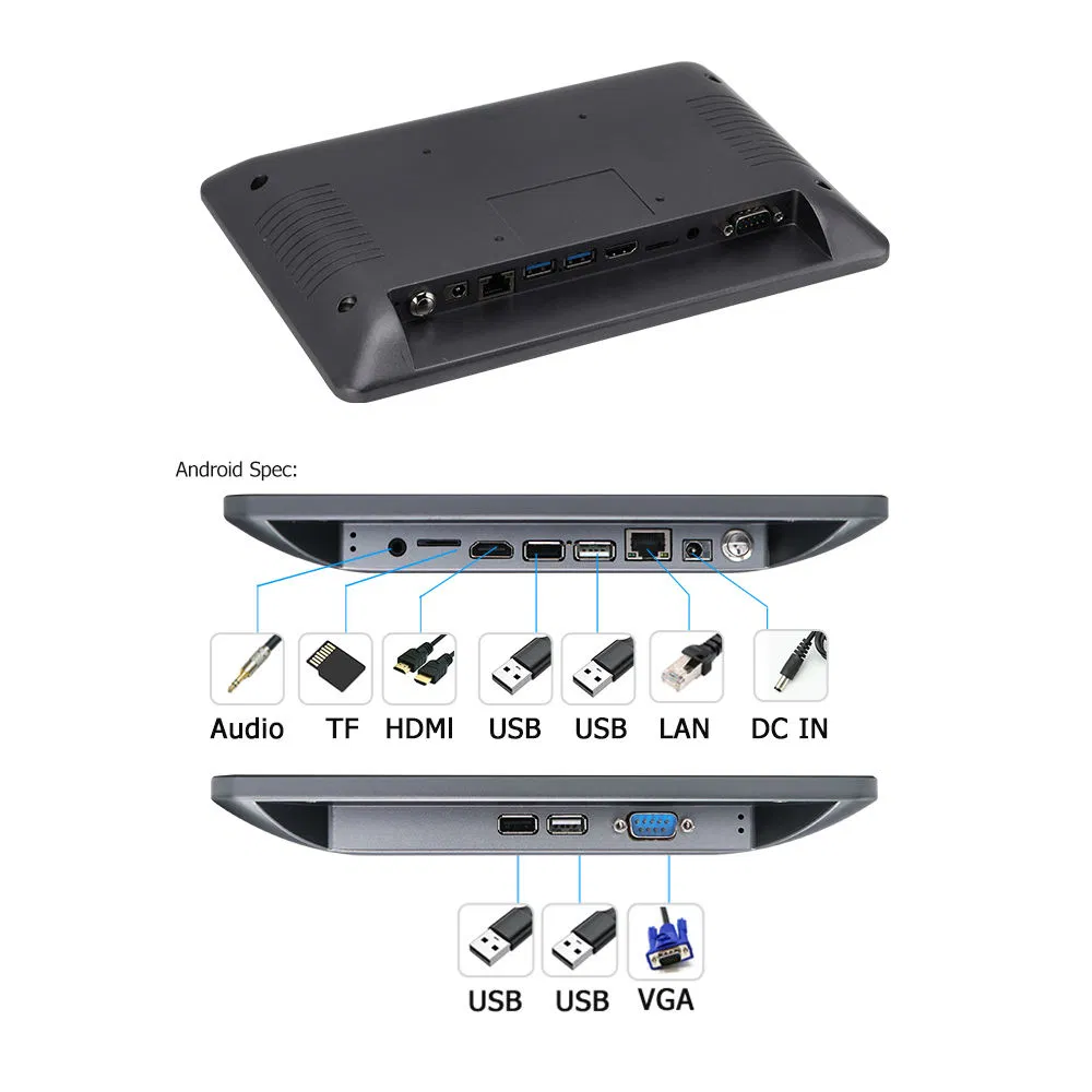 Aluminum Alloy Android Monitor Touch Screen Kiosk