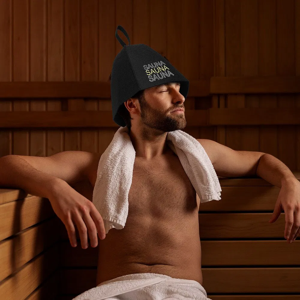 Sauna Hat for Women and Men, 100% Wool Handmade Premium Banya Hat, Protect Hair and Stay in Sauna Longer, Enhance Sauna Benefits & Regulate