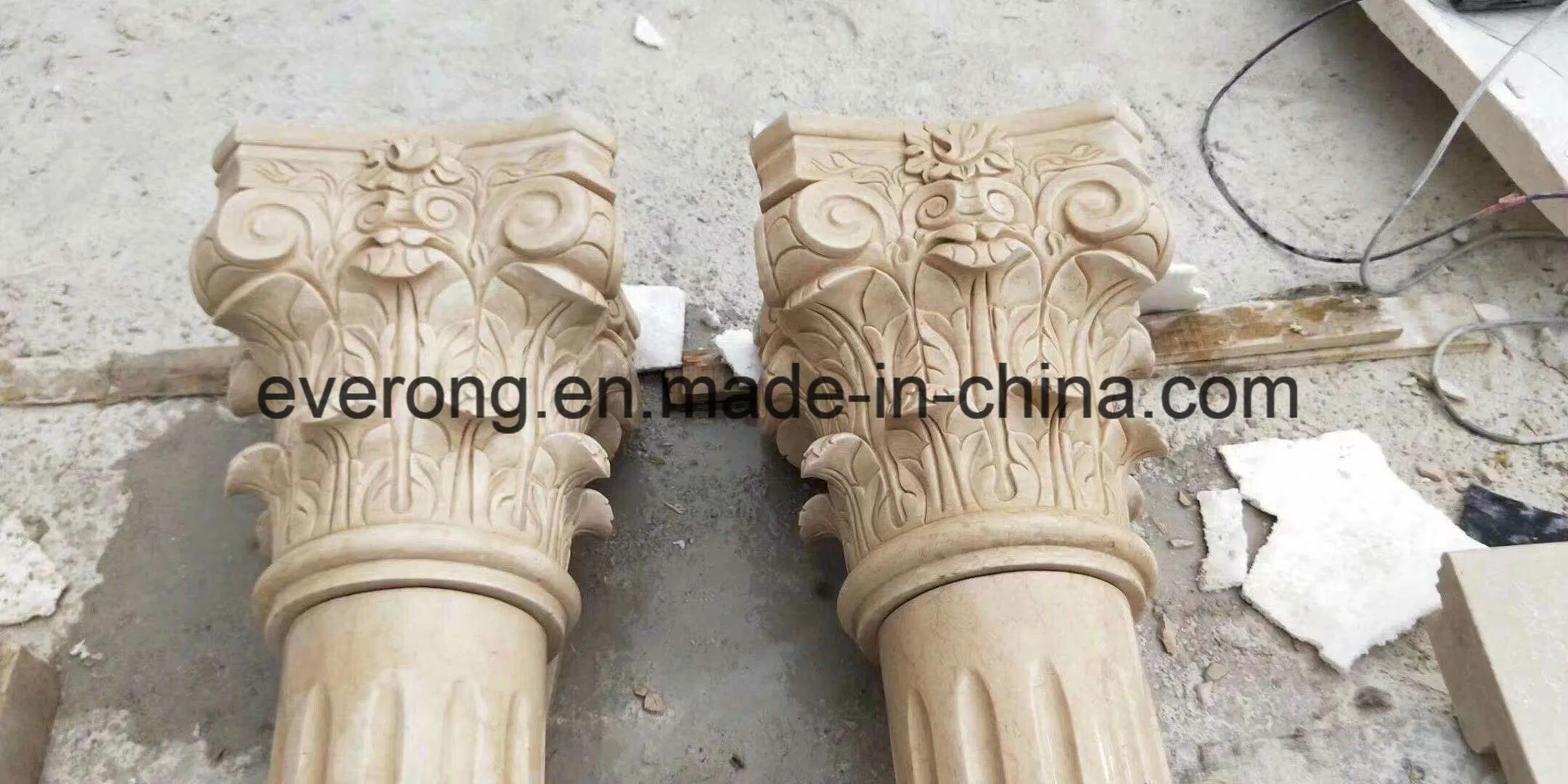 Good Carving Base, Roman Column with Stone Marble Granite Sandstone