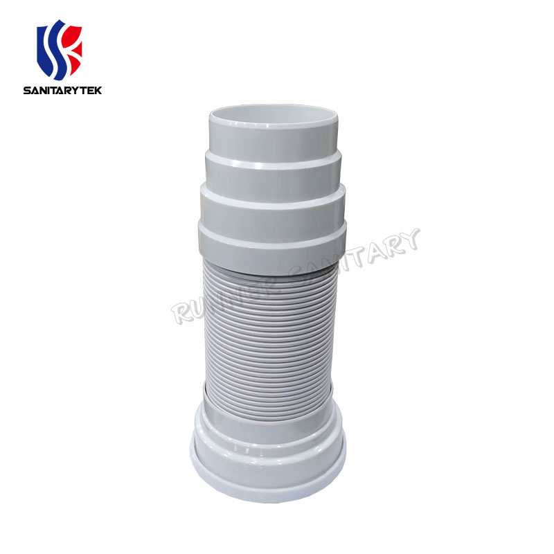 Wc Toilet Flexible Pan Connector Retractable Toilet Sewage Pipe with Steel Wire