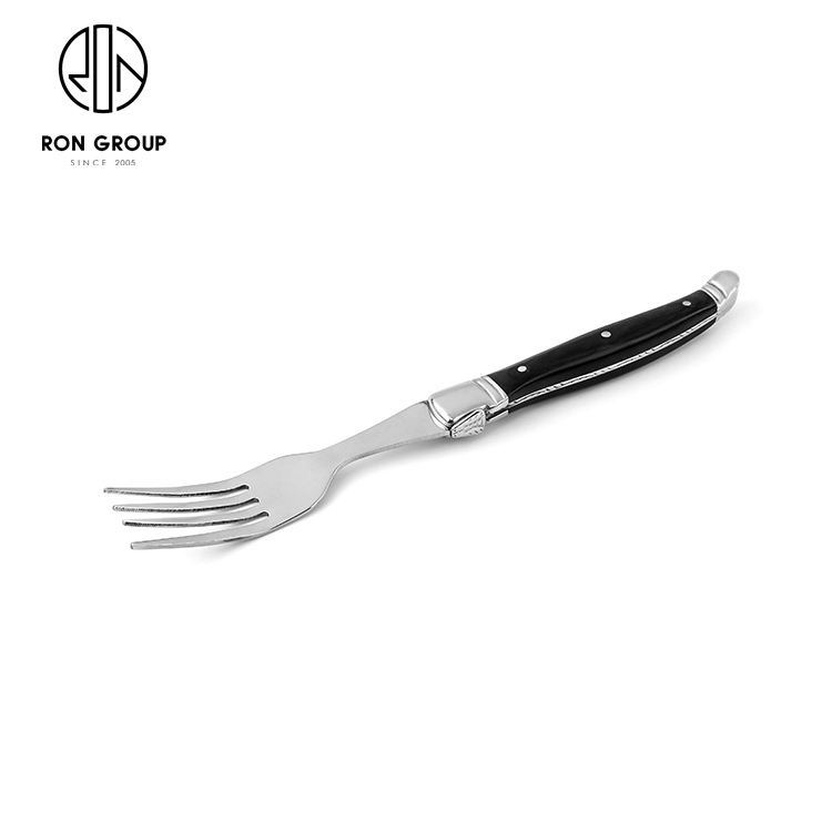 Modern Fast Food Restaurant Dinner Cutlery Wood Handle Stainless Steel Eco-Friendly Spoon Commercial Catering Flatware