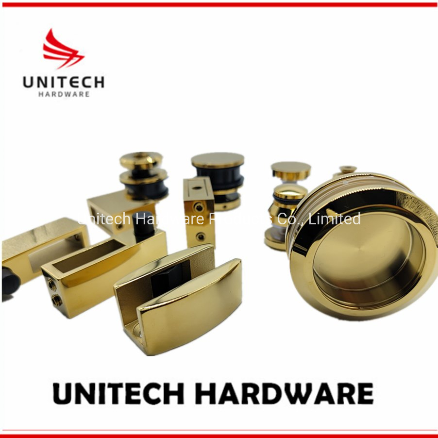 Gold Shower Stainless Steel 304 Glass Sliding Door Fitting Roller Wheels Kits