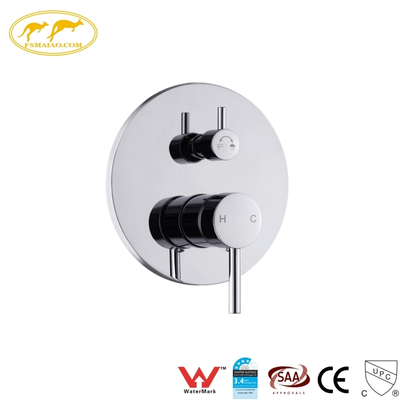 Watermark Certified Double-Hole Configuration Water-Saving Shower Mixer with Diverter