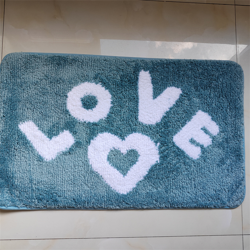 Shaggy Excellent Water Absorption Pure Color Bathroom Mat for Hotel Room
