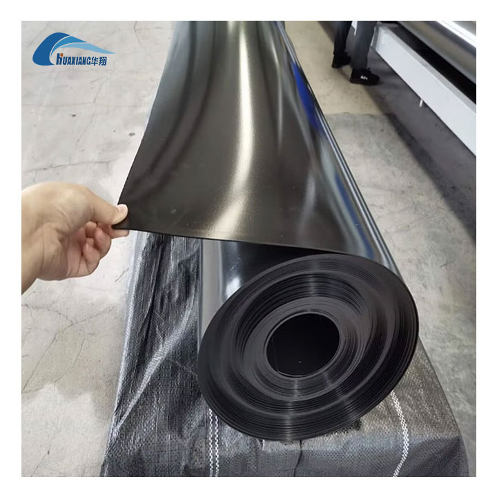 Heavy-Duty Black HDPE Geomembrane Roll 0.5mm Polyethylene Pond Liner for Fish