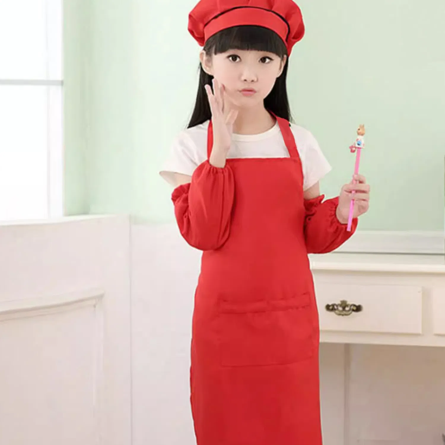 Apron 8oz 100% Cotton Drill with Two Front Cotton Apron Age 8-12
