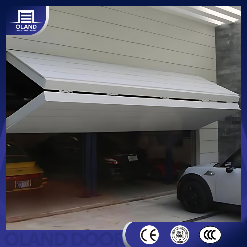 Commercial Vertical Double-Folding Doors Black Open out Bi Fold up and Down Vertical Bifold up Garage Door