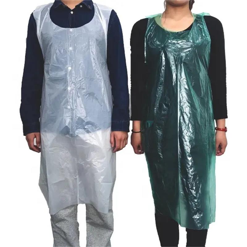 High Quality Blue White Disposable PE Polypropylene Apron Waterproof for Kitchen Cooking