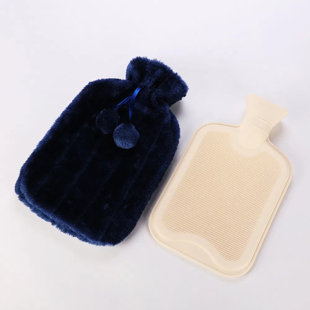 Good Quality Fluffy Soft Plush Warm Bag Natural Rubber Hot Water Bottle Bag with Customized Packing