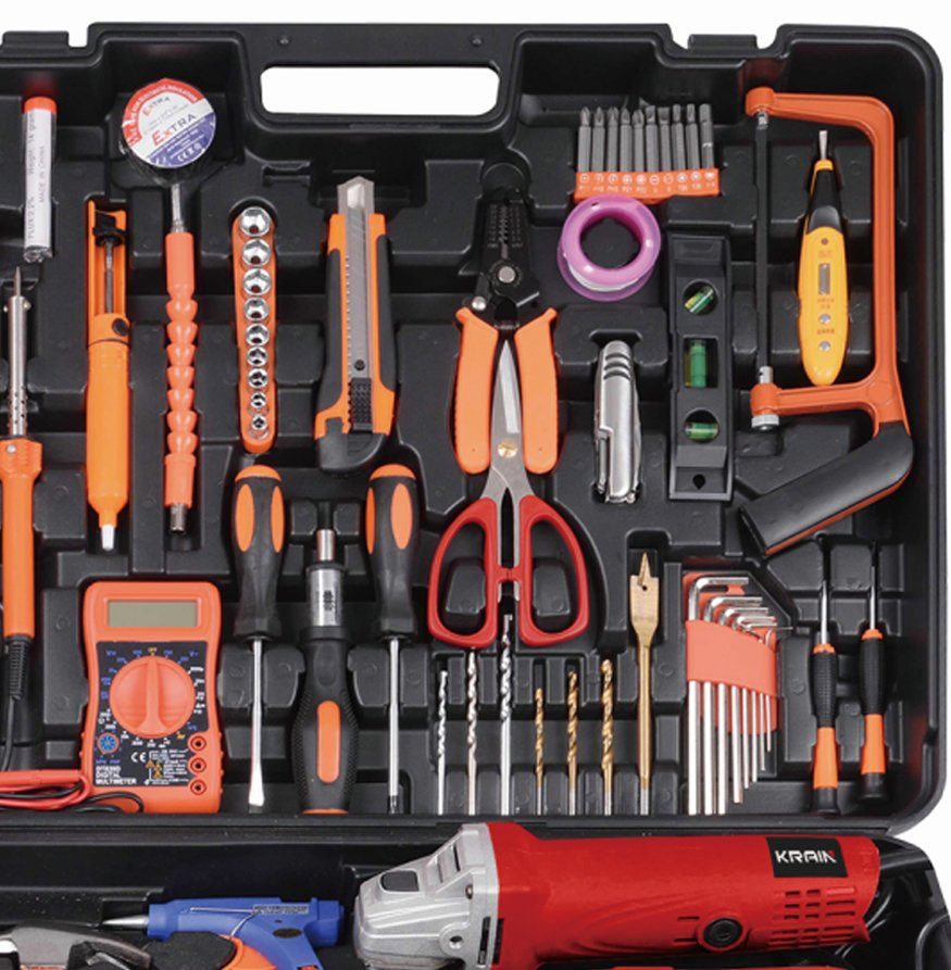 550W Impact Drill Angle Grinder Drill Set Box Tool Hand Drilling Machine Power Tools Electric Power Tool Krain Impact Drill