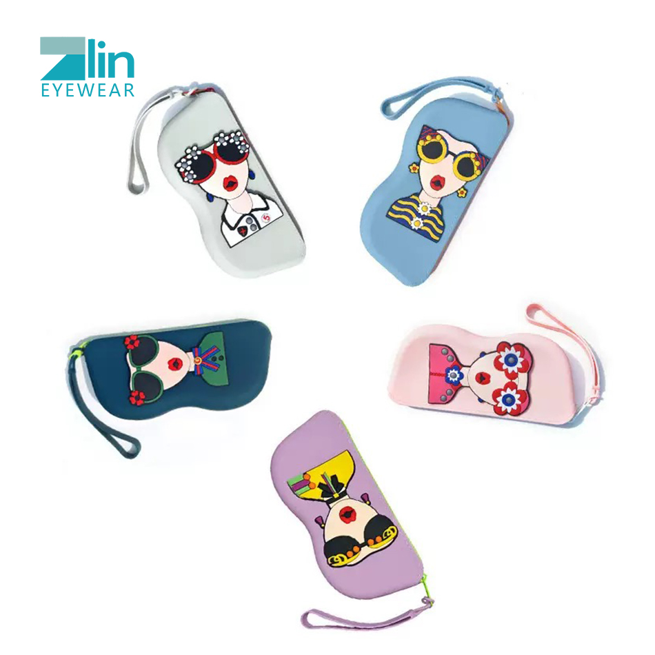 Custom Logo Eyeglasses Sunglasses Storage Bag Waterproof Case Fashion Silicone Sun Glasses Box