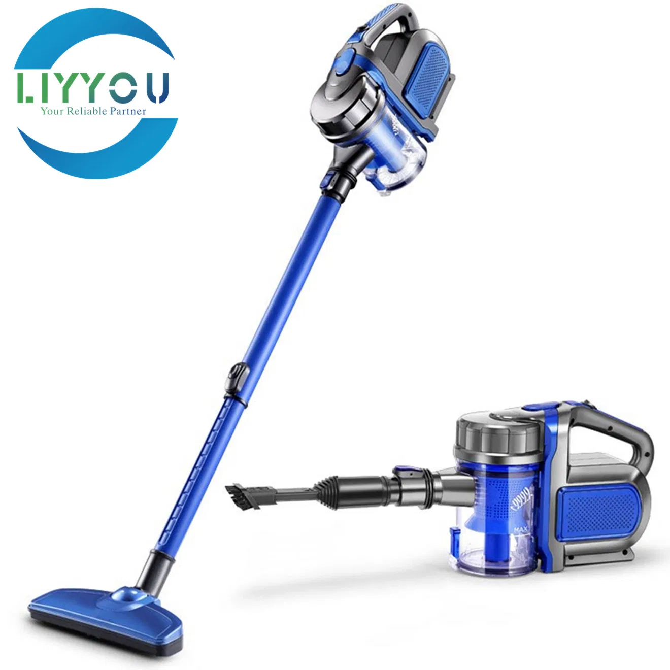 2-in-1 Stick Bagless Canister Cyclonic Sweeper Dust Collector Aspirator Vacuum Cleaner