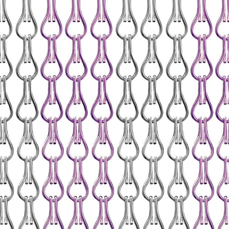 Aluminum Double Hooks Chain Fly Screen Curtain for Room Dividers/Decorative Double Hook Anodised Aluminium Luxury Fly Chain Link Door Fly Chain Curtain
