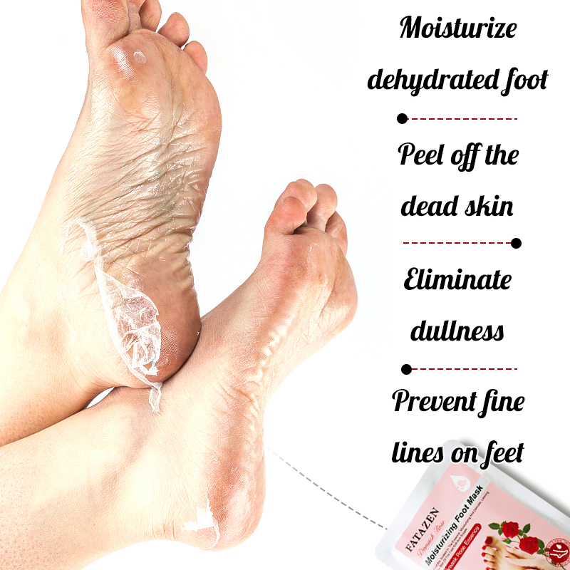 Deep Hydrating Exfoliating Moisturizing Remove Dry Dead Skin Soothing Rose Foot Mask