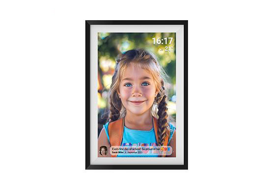 15.6 Inch Digital Photo Frame with Touch Screen - High-Resolution Smart Display for Interactive Photo Viewing & Modern Home Decor