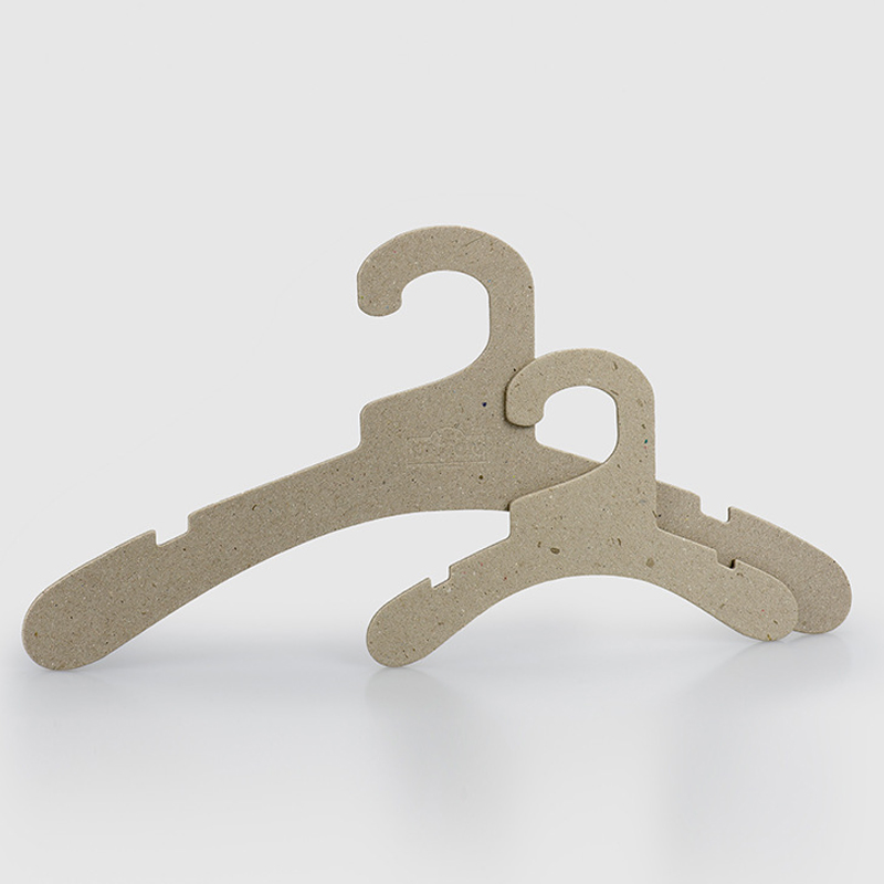 Custom Logo Recycled Cardboard Clothes Hanger Eco-Friendly Kraft Paper Hanger for Baby Pet Clothing