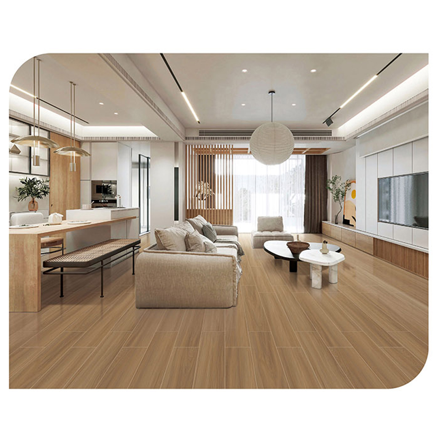 200X1000mm Light Brown Antislip Wood Look Ceramic Floor Tiles for Living Room Bedroom Tile Porcelain Wood Tile