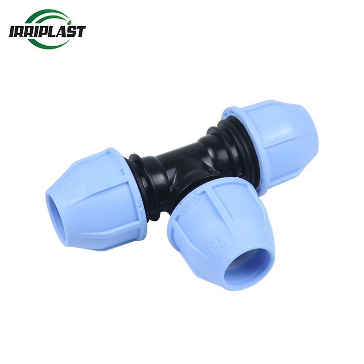 Pipe Fittings Drip Irrigation PP Compression Fitting Water Supply Equal Tee