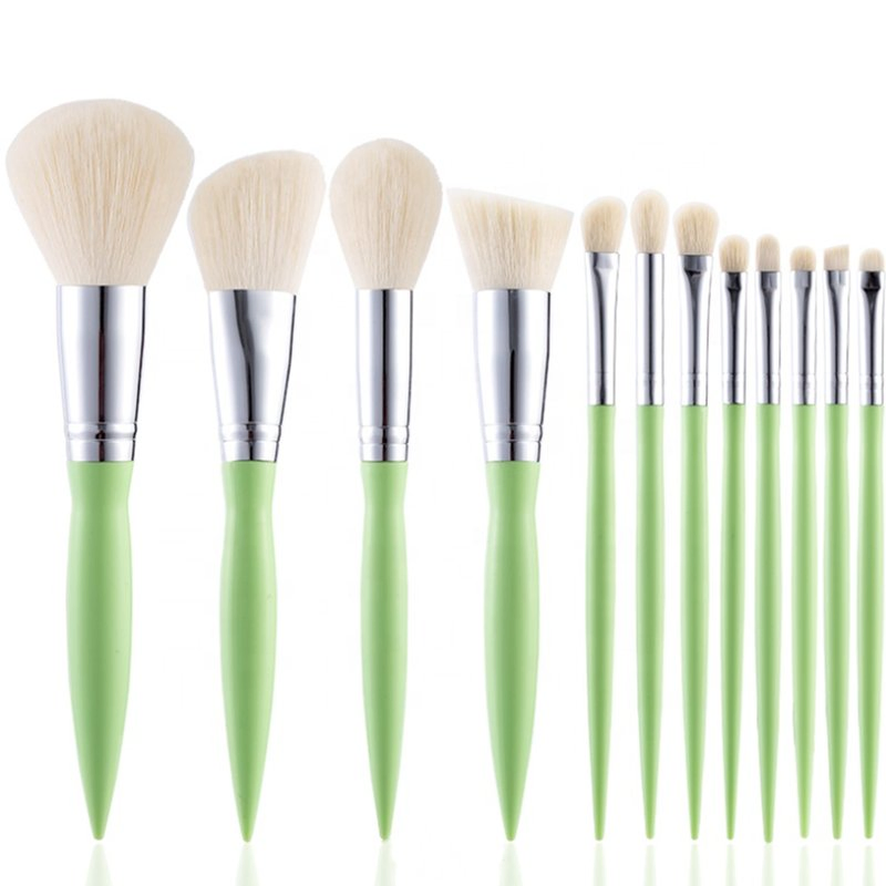 Good Quality Beauty Products Luxury Glitter Green Makeup Tools Cutomize Brush Set