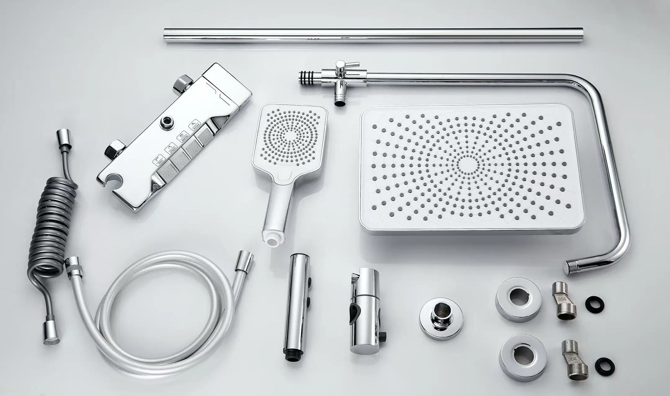 Luxury Wall Mounted Brass Shower Set Hot&Cold Shower System