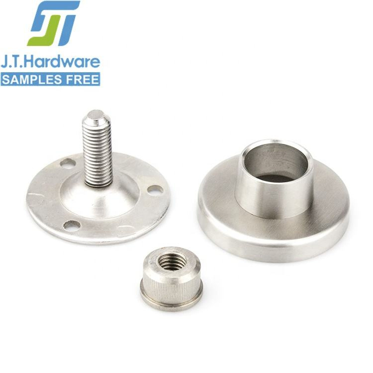 Factory Direct Sale 304 Stainless Steel Wall Mounted Toilet Partition Fittings Cubicle Fixing Holder Brackets Tube Support for Factory Price