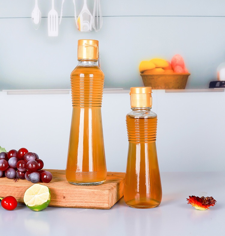 Ccustomized Glass Kitchen Sesame Oil Bottle 100ml 150ml 200ml 250ml 300ml 400ml