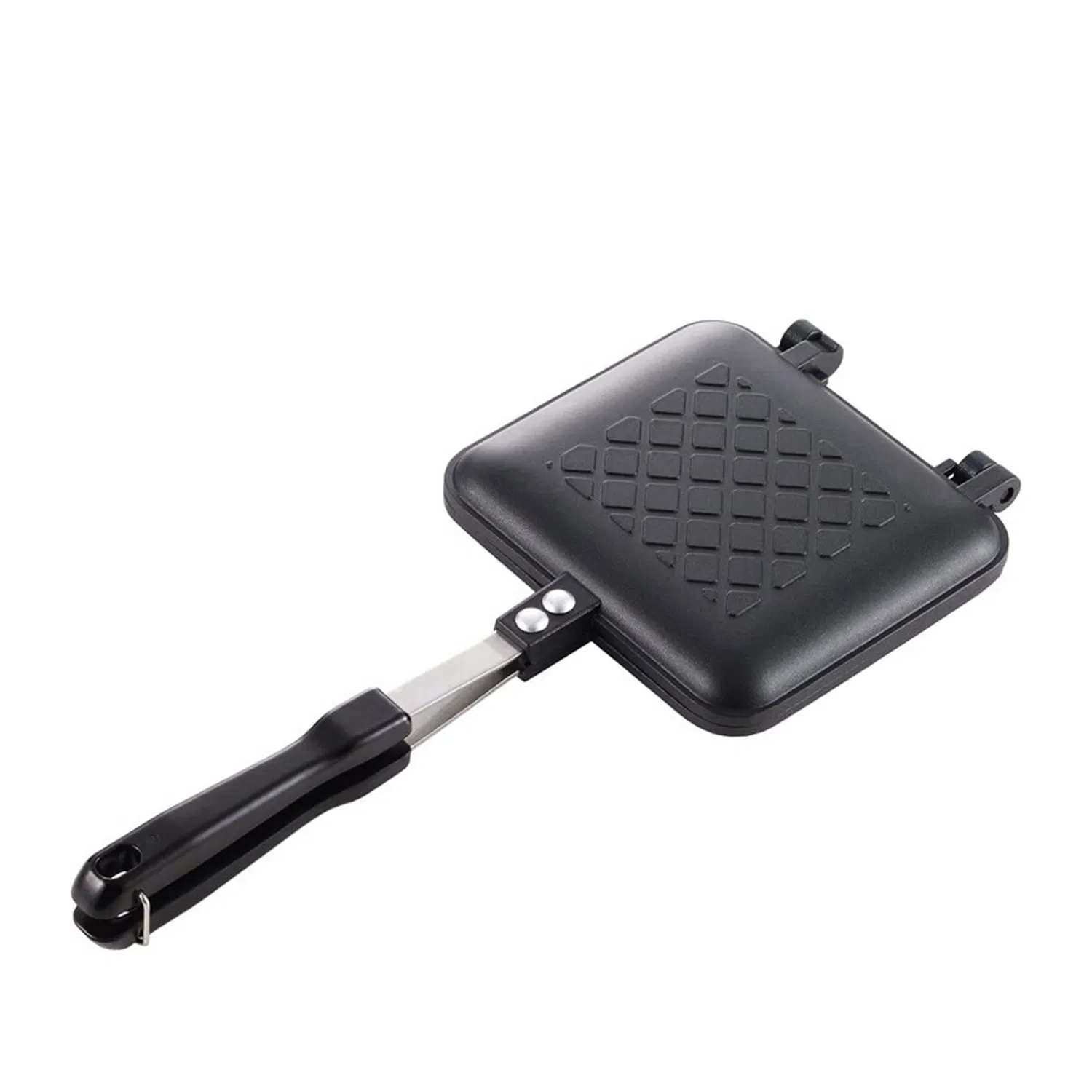 Non-Stick Grilled and Panini Handle Stovetop Toasted Aluminum Flip Pan Sandwich Maker for Home Kitchen