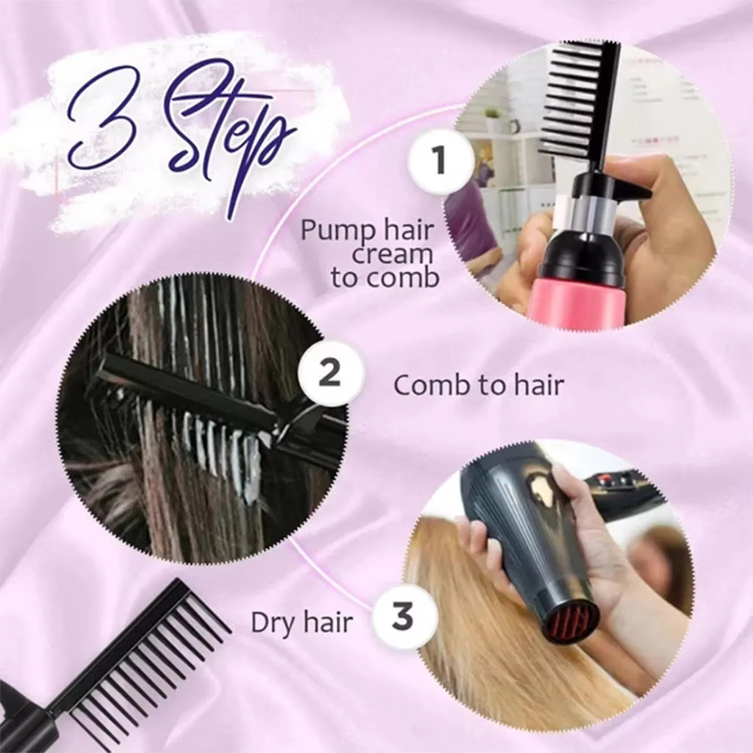 Private Label Easy Use Instant Hair Straightening Softening Cream