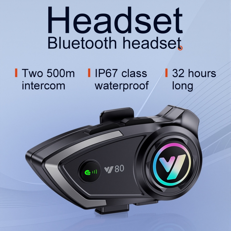 Блютуз-гарнитура Y80 для мотошлема с интеркомом